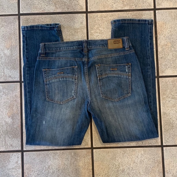 RSQ ‘New York Slim Straight Fit’ Light Wash Jeans - Picture 3 of 8